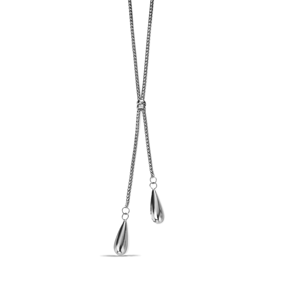 Exclusive Plain Double Teardrop Designer Necklace (16mm X 5mm)
