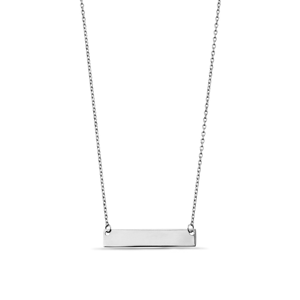 Plain Gold or Platinum Plate Personalise Necklace
