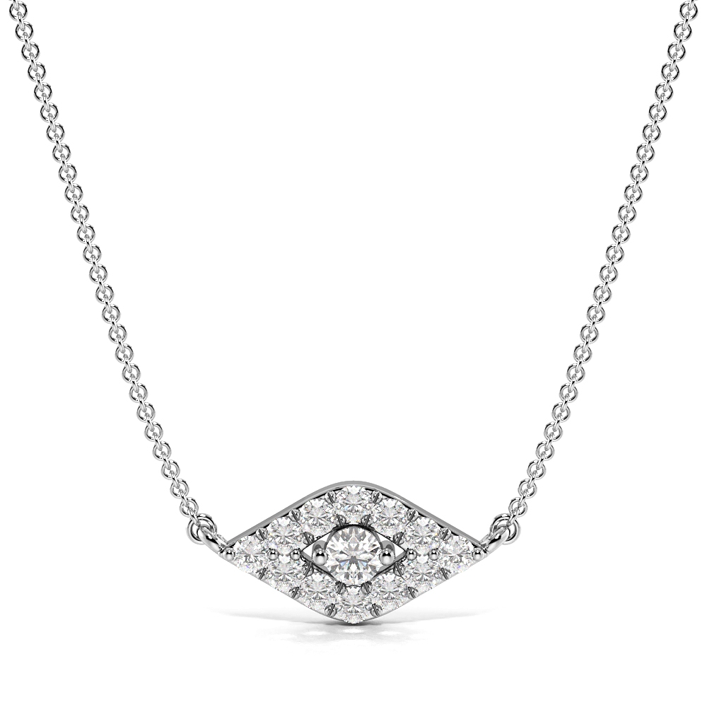 Pave Setting Round Devil Eye Diamond Designer Pendant(5.0mm - 9.0mm)