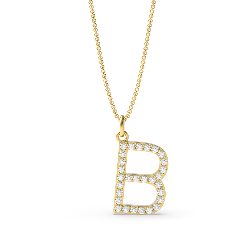 LETTER B DIAMOND INITIAL PENDANT