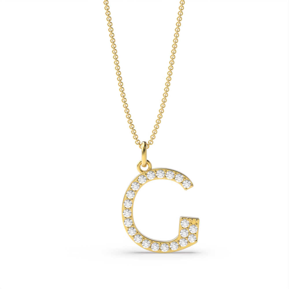 LETTER G DIAMOND INITIAL PENDANT