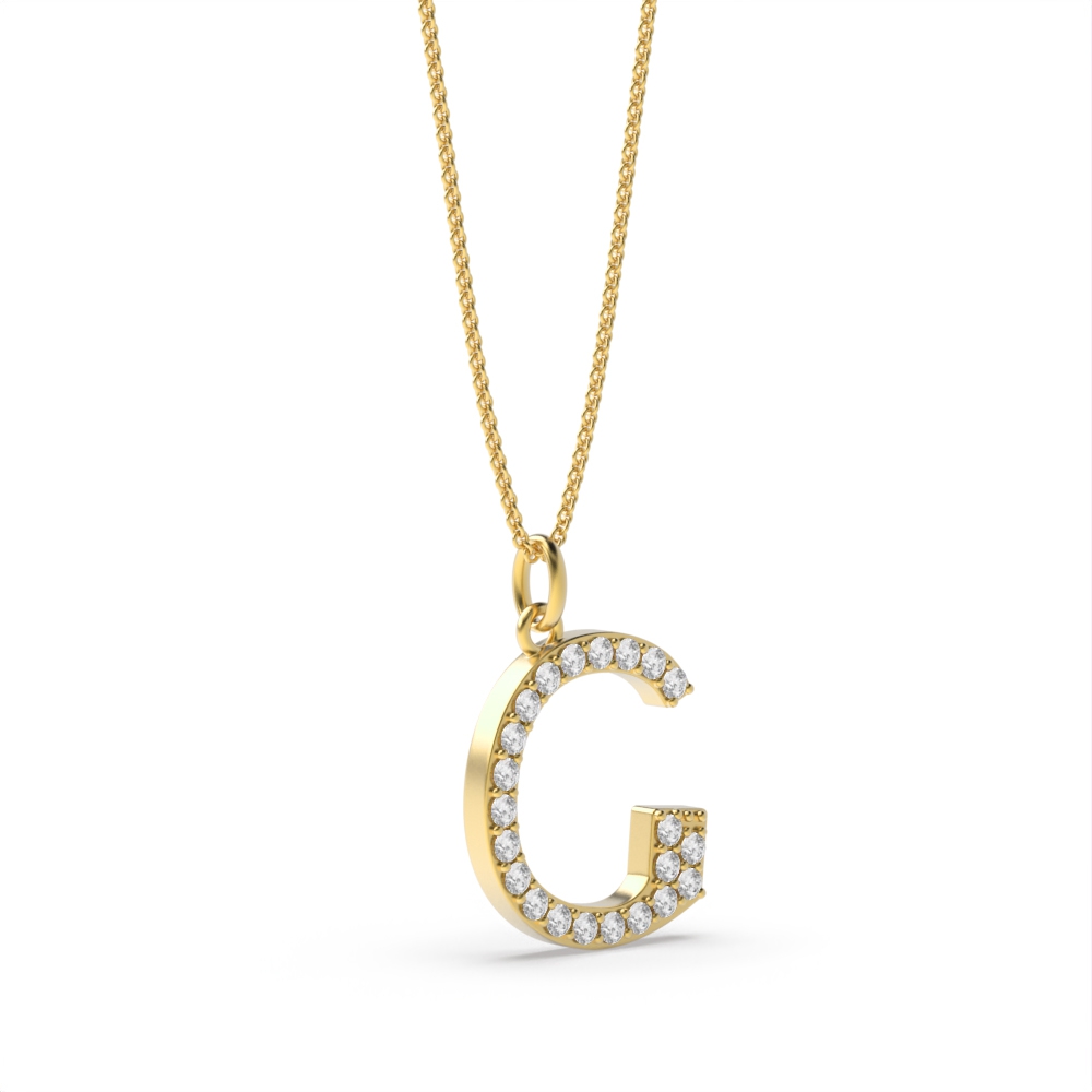 LETTER G DIAMOND INITIAL PENDANT