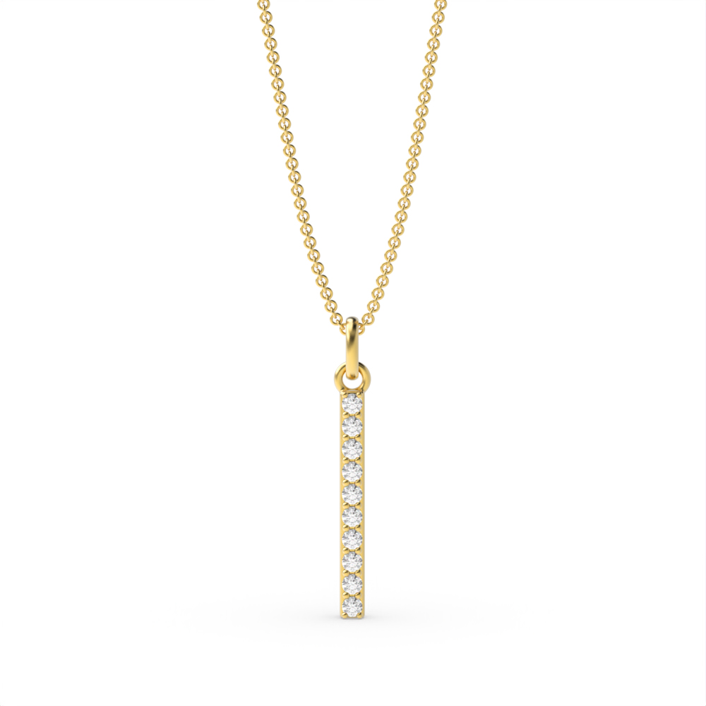 LETTER I DIAMOND INITIAL PENDANT