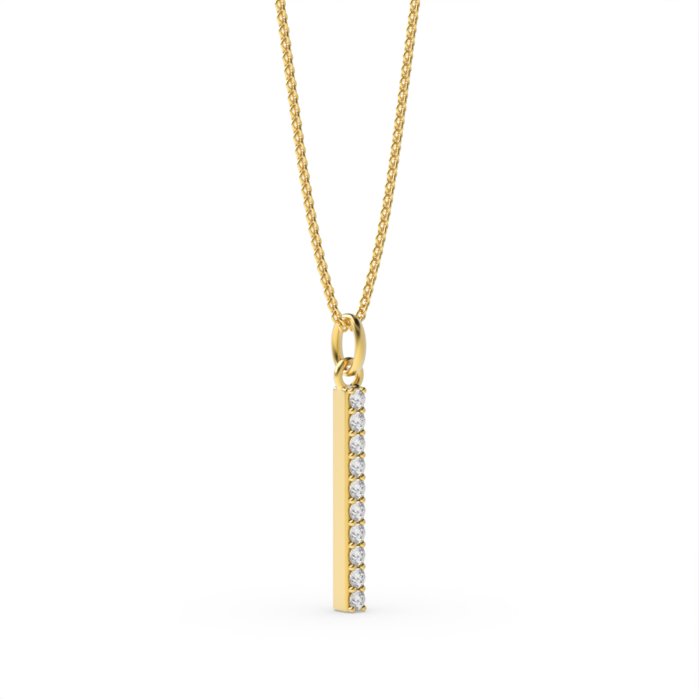 LETTER I DIAMOND INITIAL PENDANT