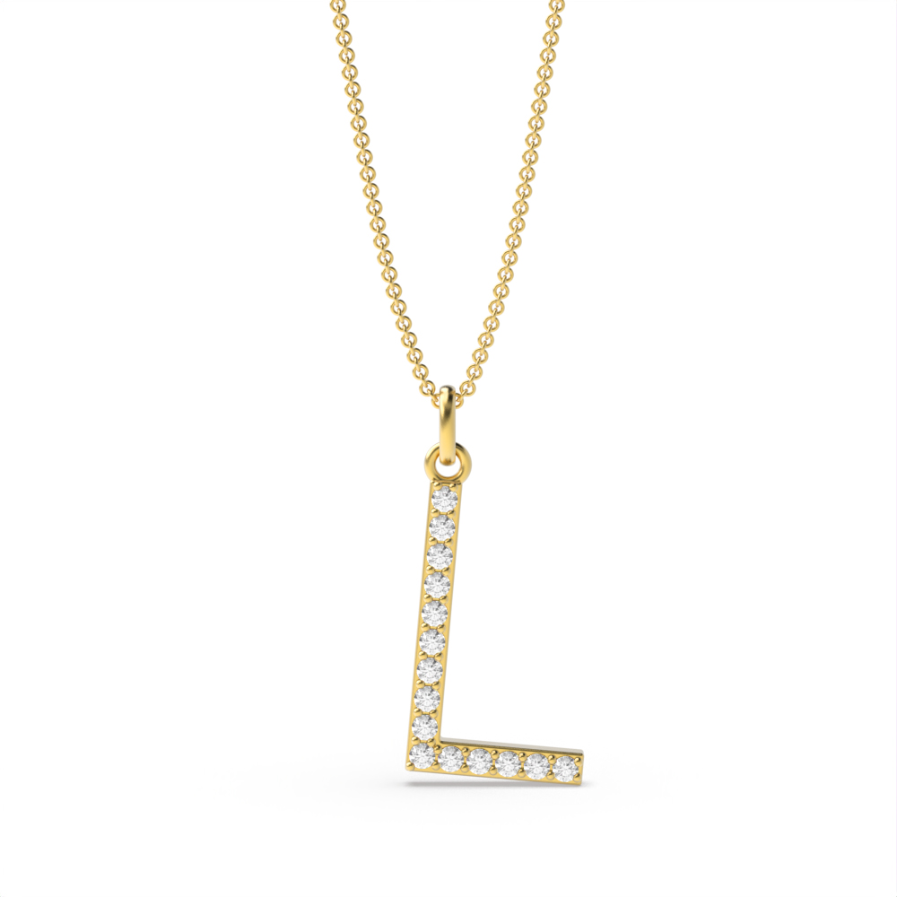 LETTER L DIAMOND INITIAL PENDANT