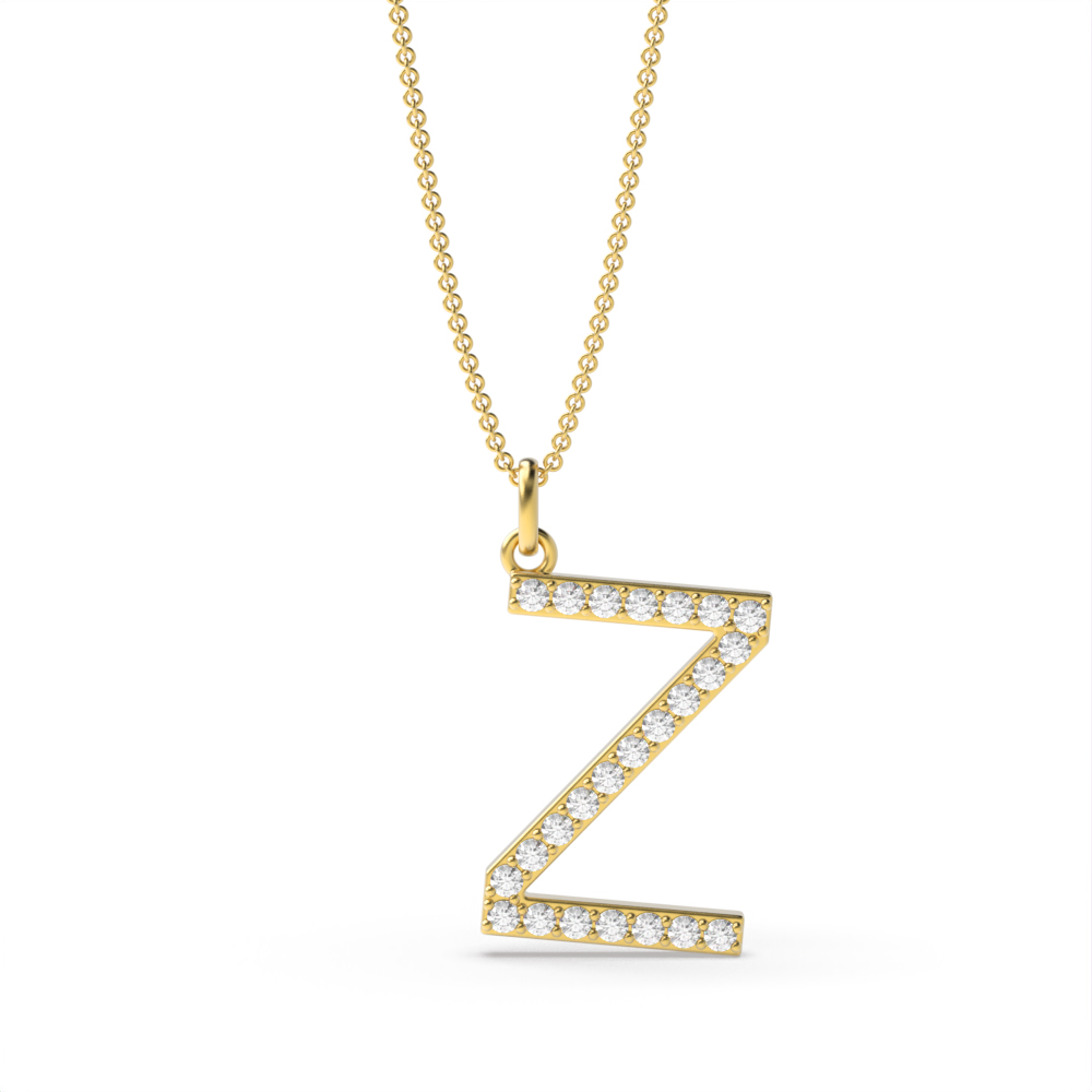 LETTER Z DIAMOND INITIAL PENDANT