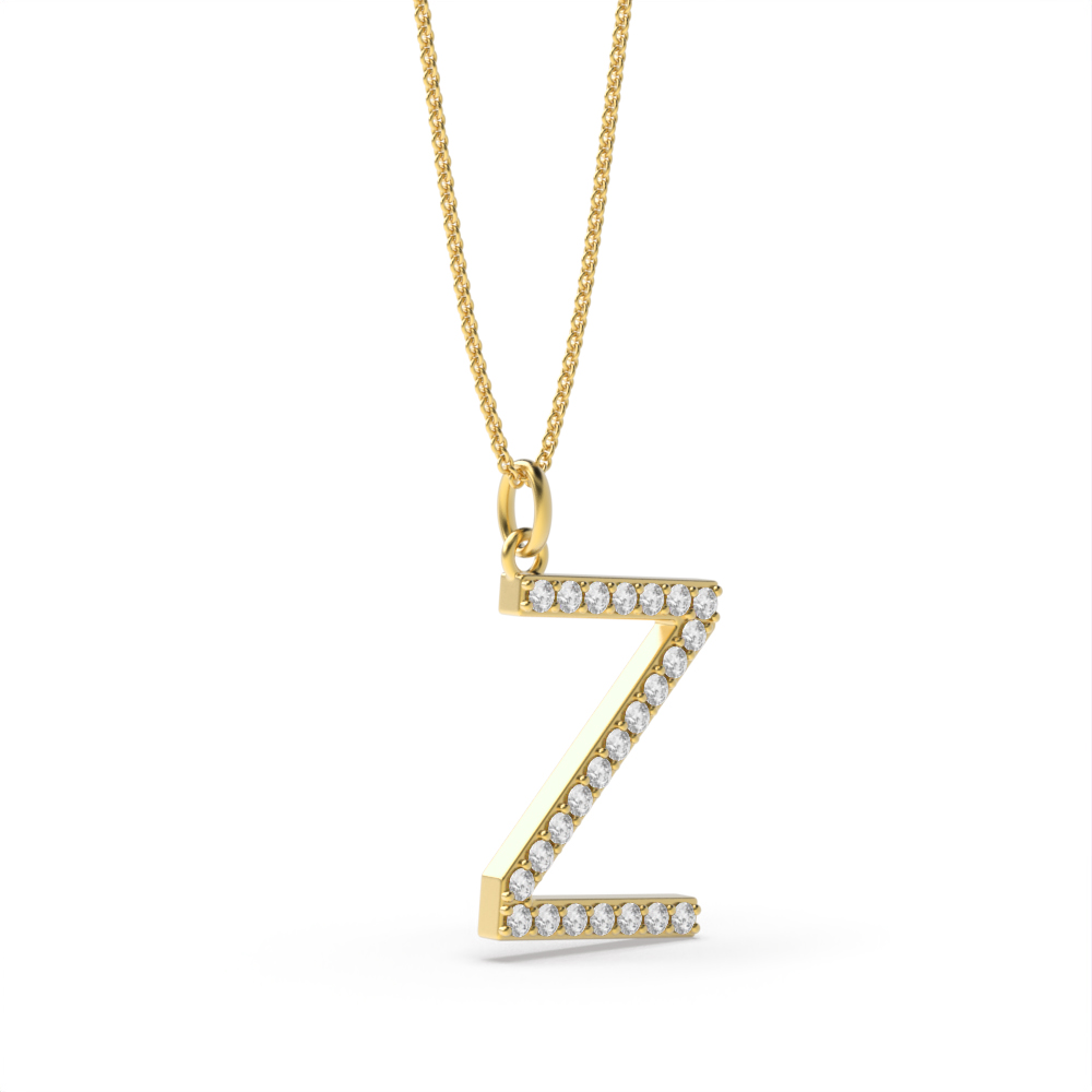 LETTER Z DIAMOND INITIAL PENDANT