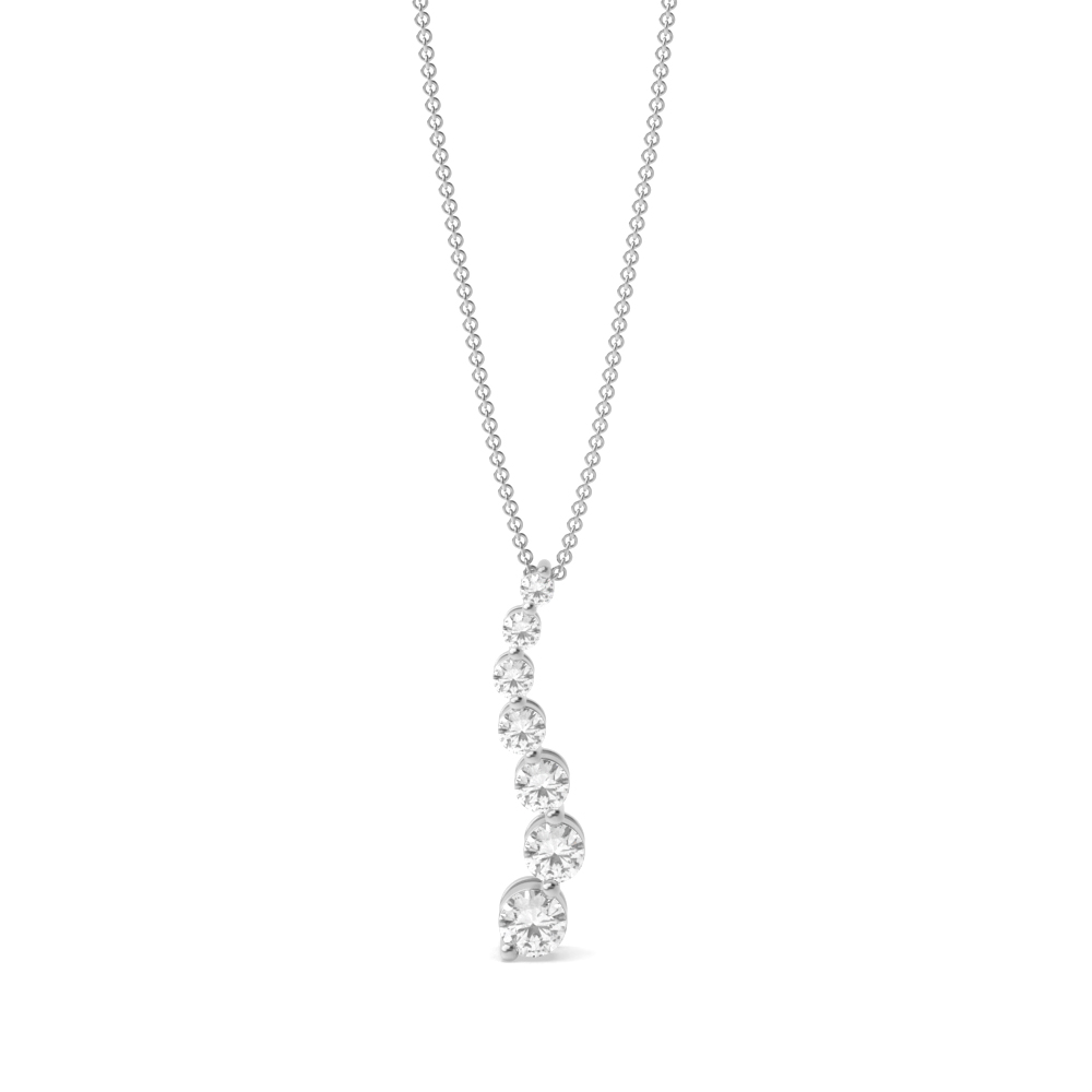 4 Prongs Journey Pendant Drop Pendant with Chain (18.70mm X 4.30mm)