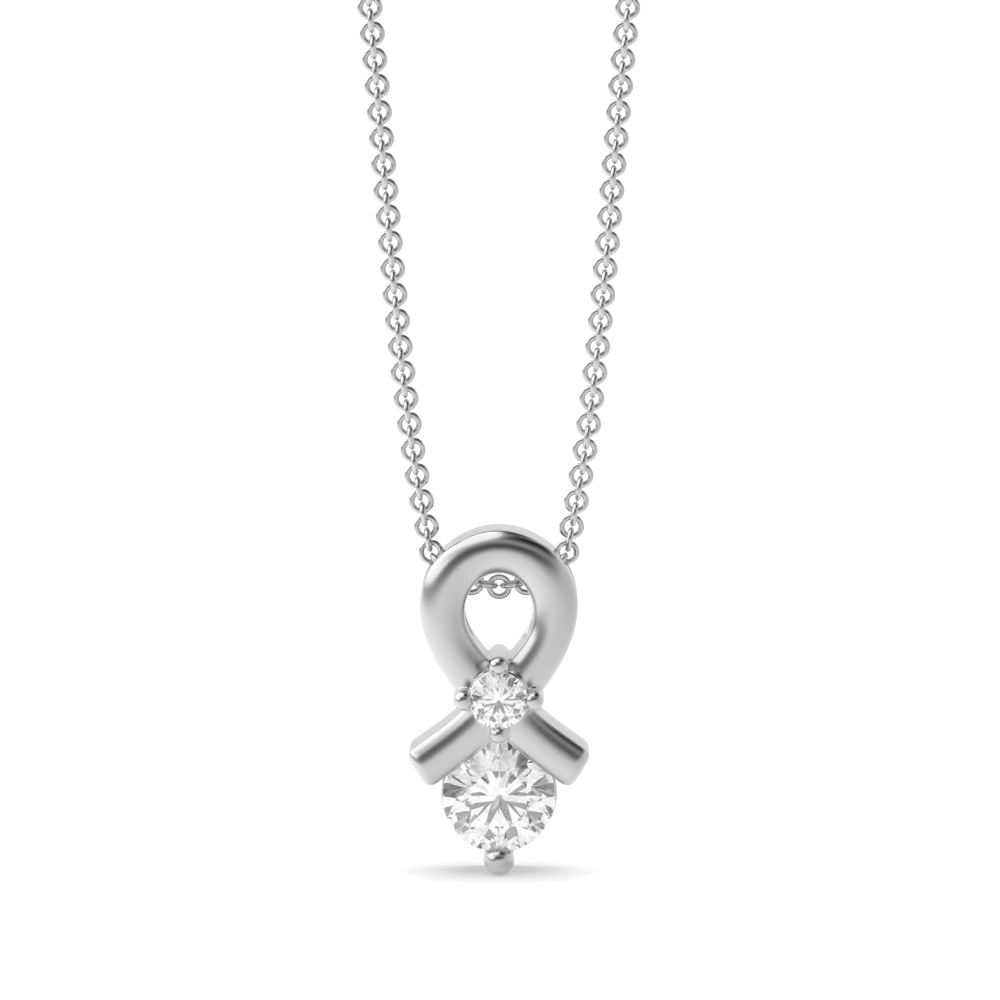 prong setting round diamond designer pendants