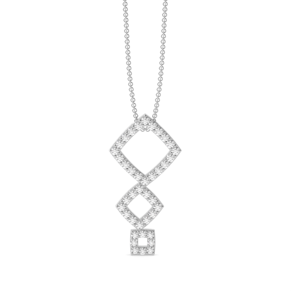 prong setting round diamond designer pendants