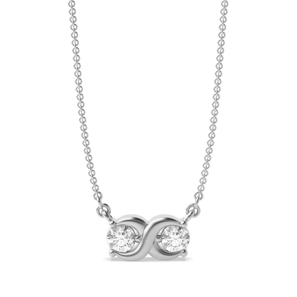 prong setting round diamond designer pendant