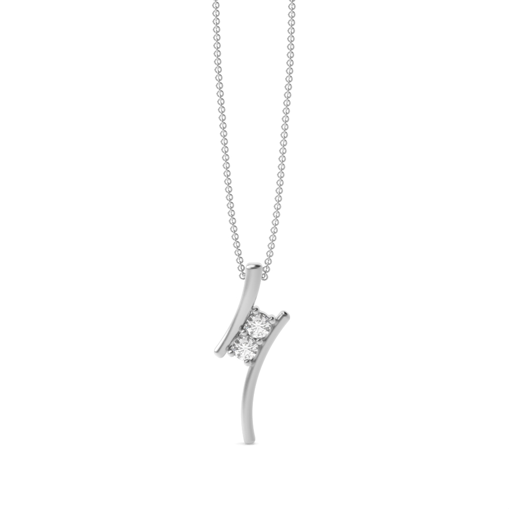 prong setting round diamond designer pendant
