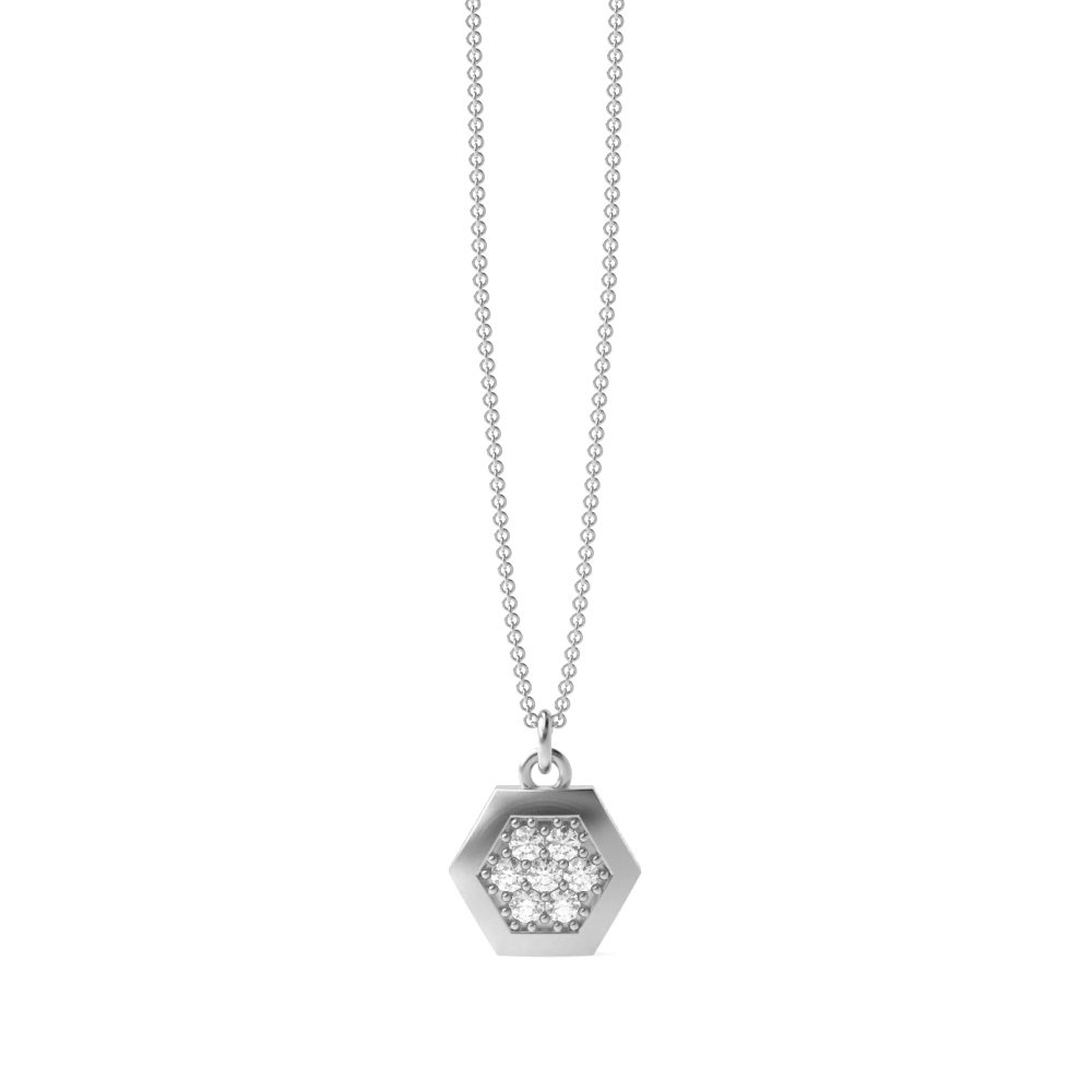 prong setting round diamond designer pendant