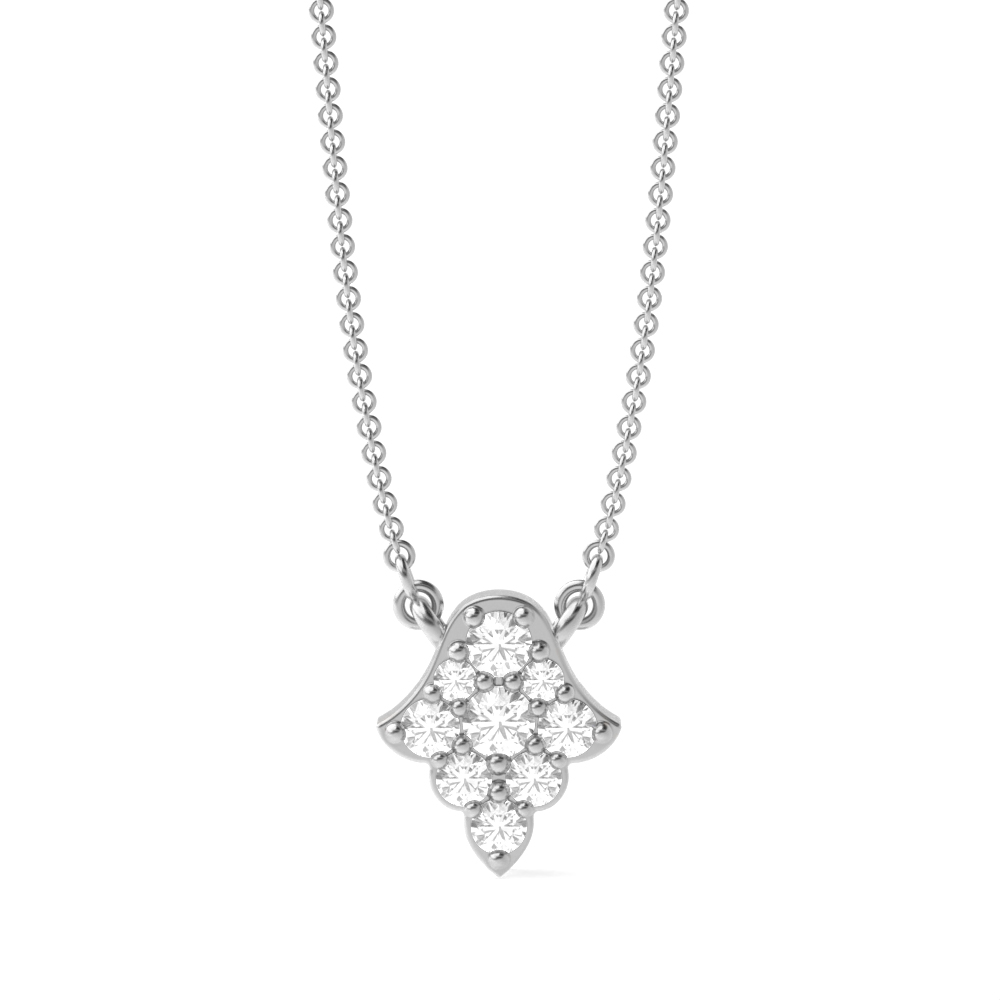 prong setting round diamond designer pendants