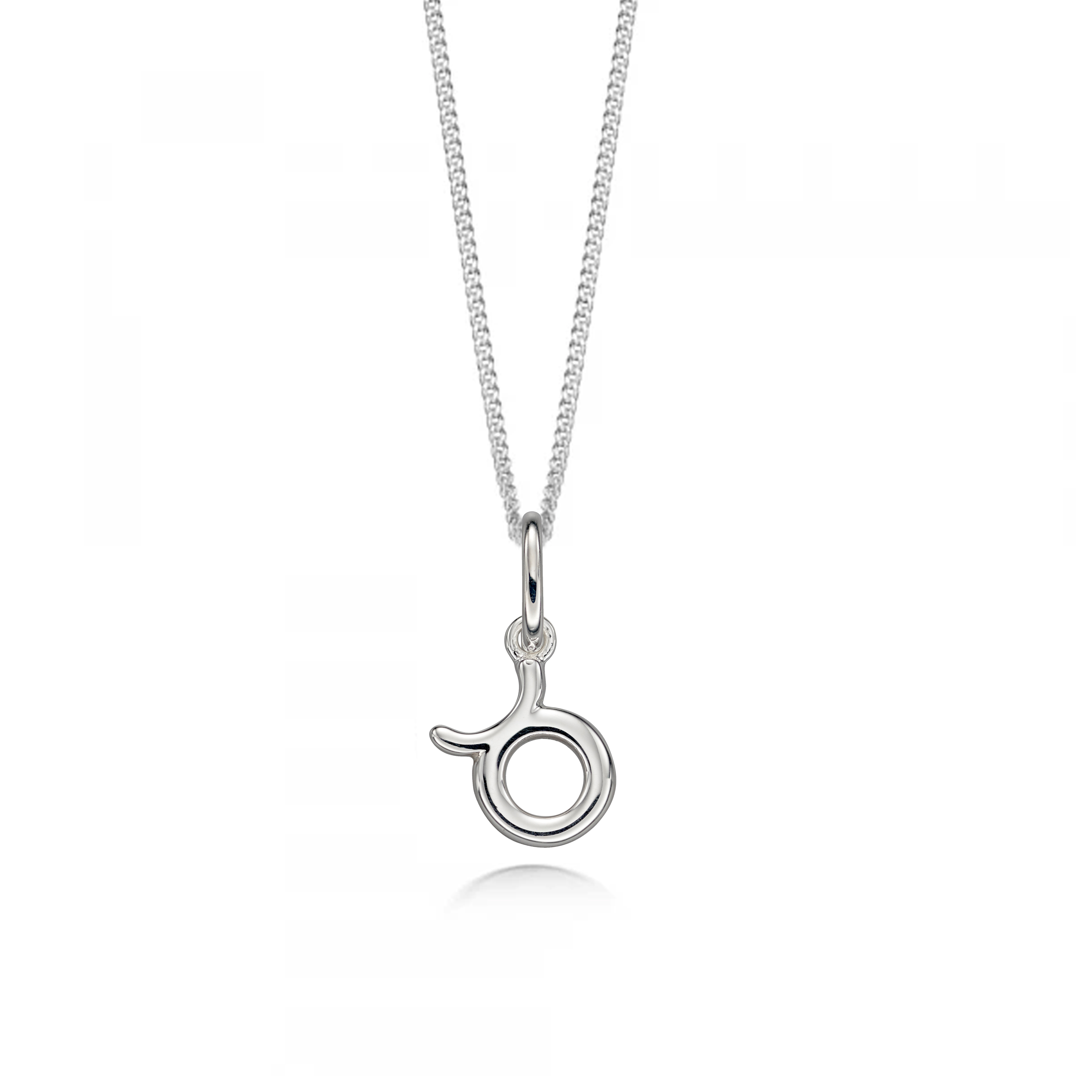 plain gold taurus zodiack sign pendant