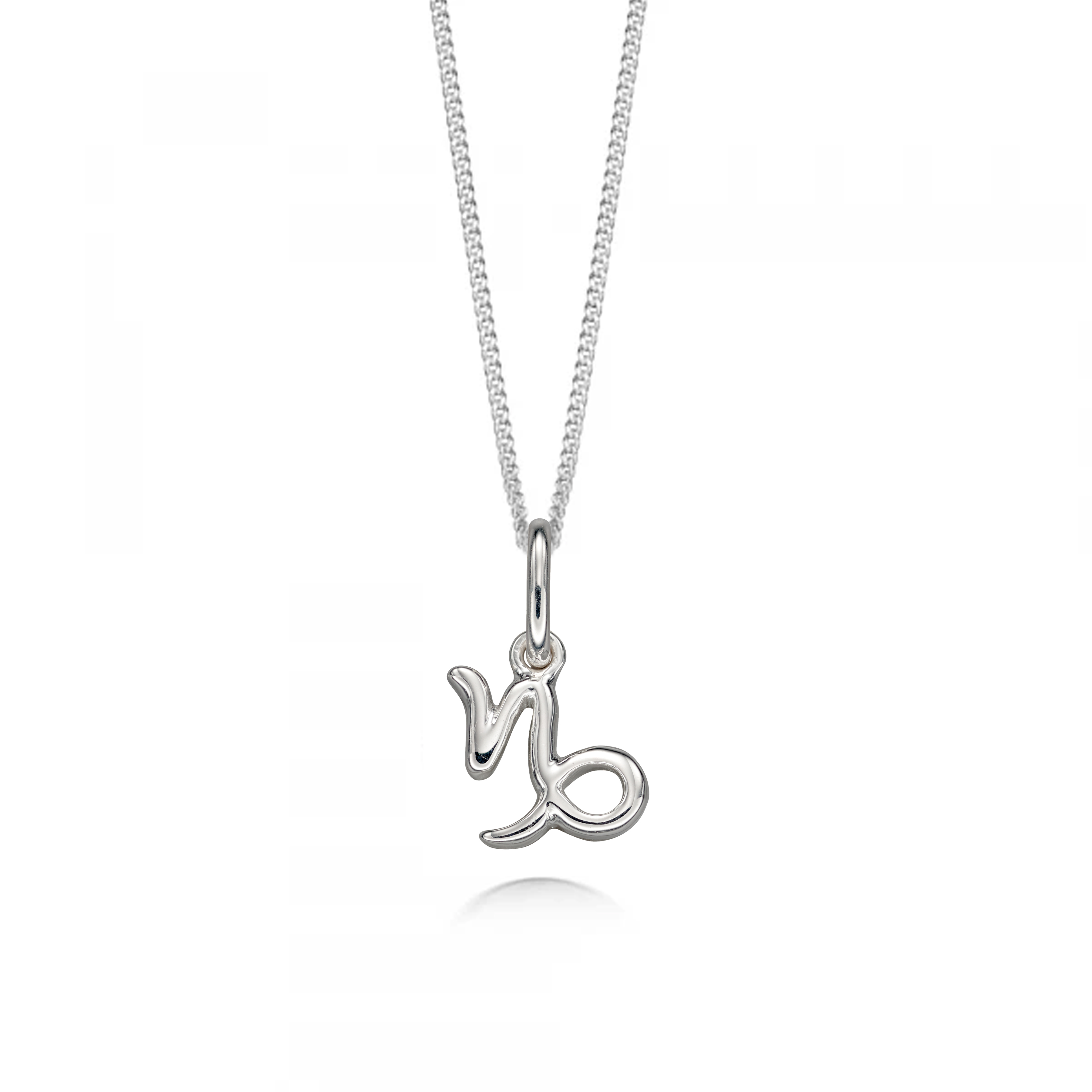 plain gold capricorn zodiack sign pendant