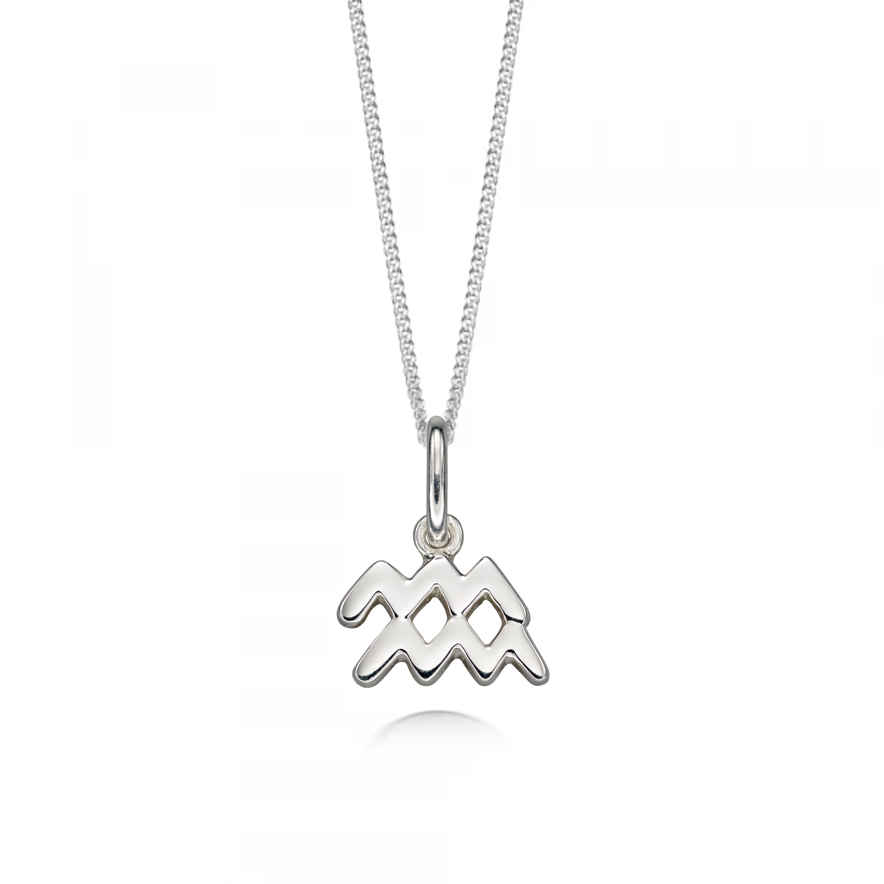 plain gold aquarius zodiack sign pendant