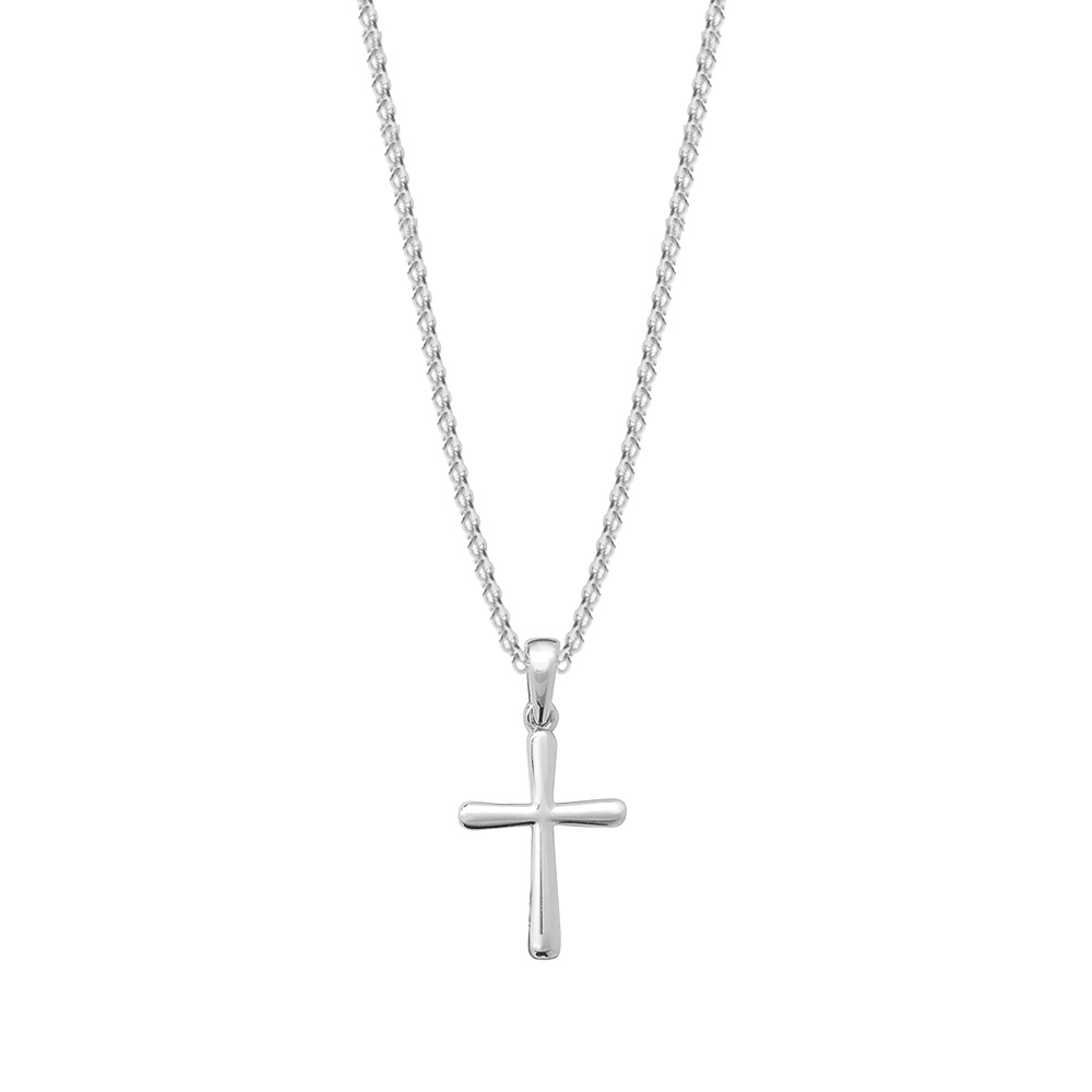 plain metal cross pendant necklace