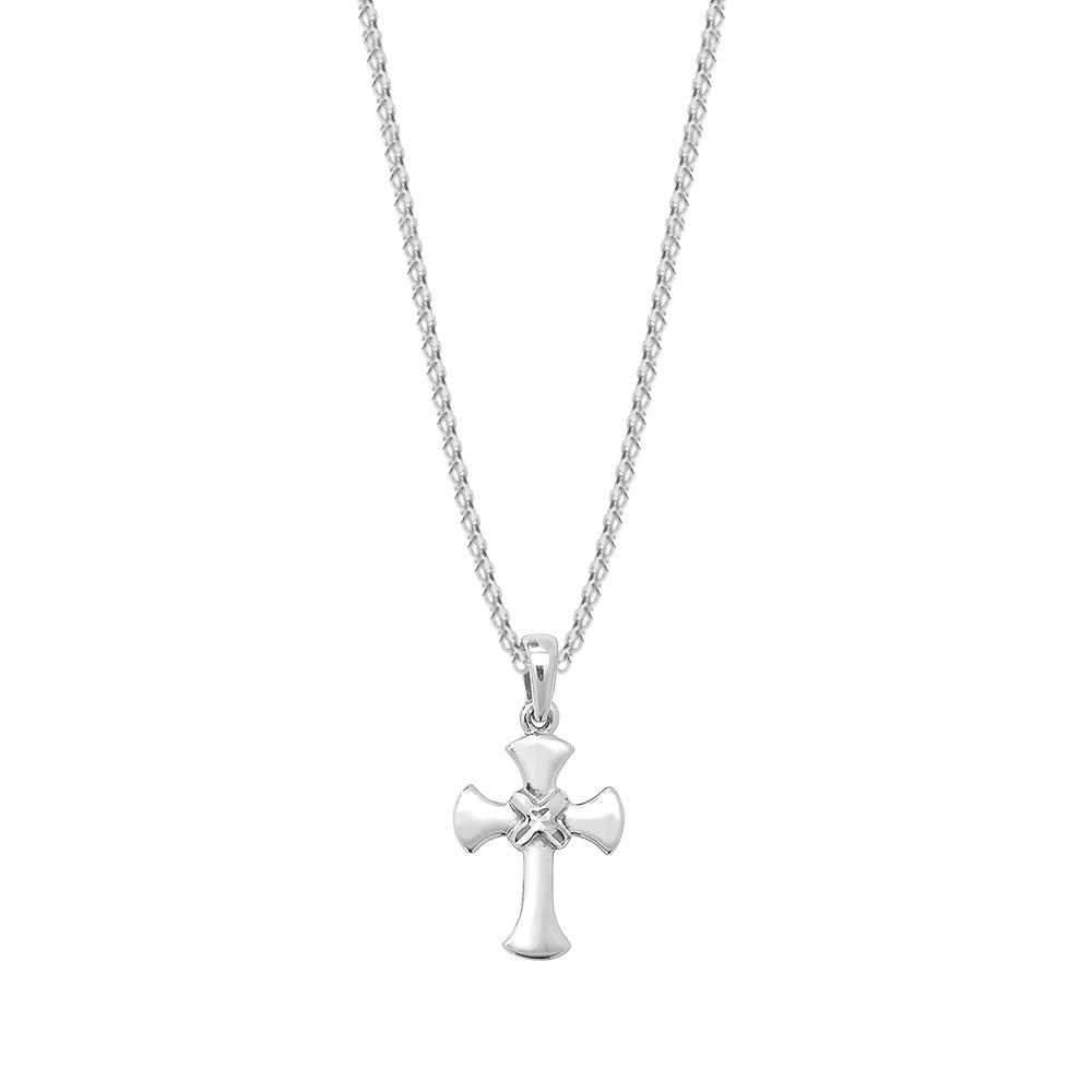 plain metal cross pendant necklace