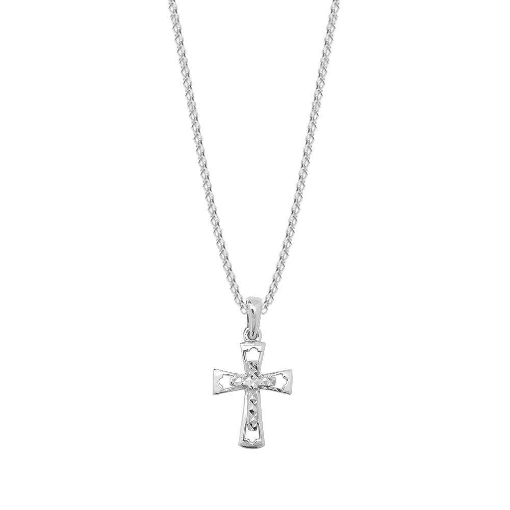 plain metal cross pendant necklace