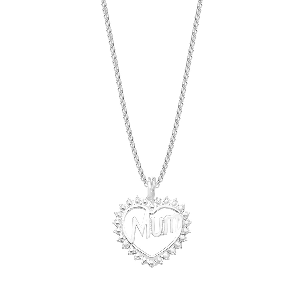 plain metal heart shape personalised pendant