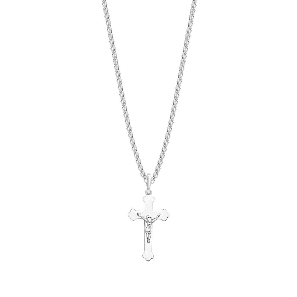 plain metal cross pendant necklace