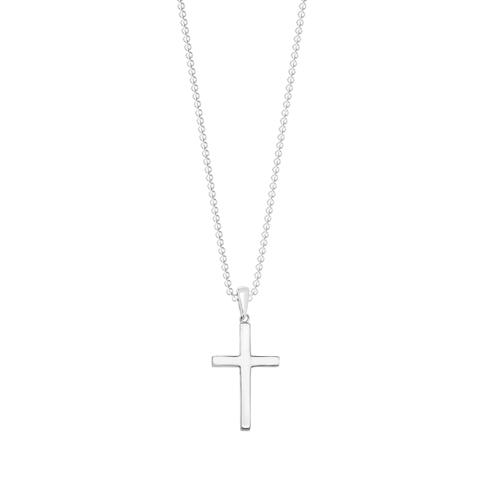 plain metal cross pendant necklace