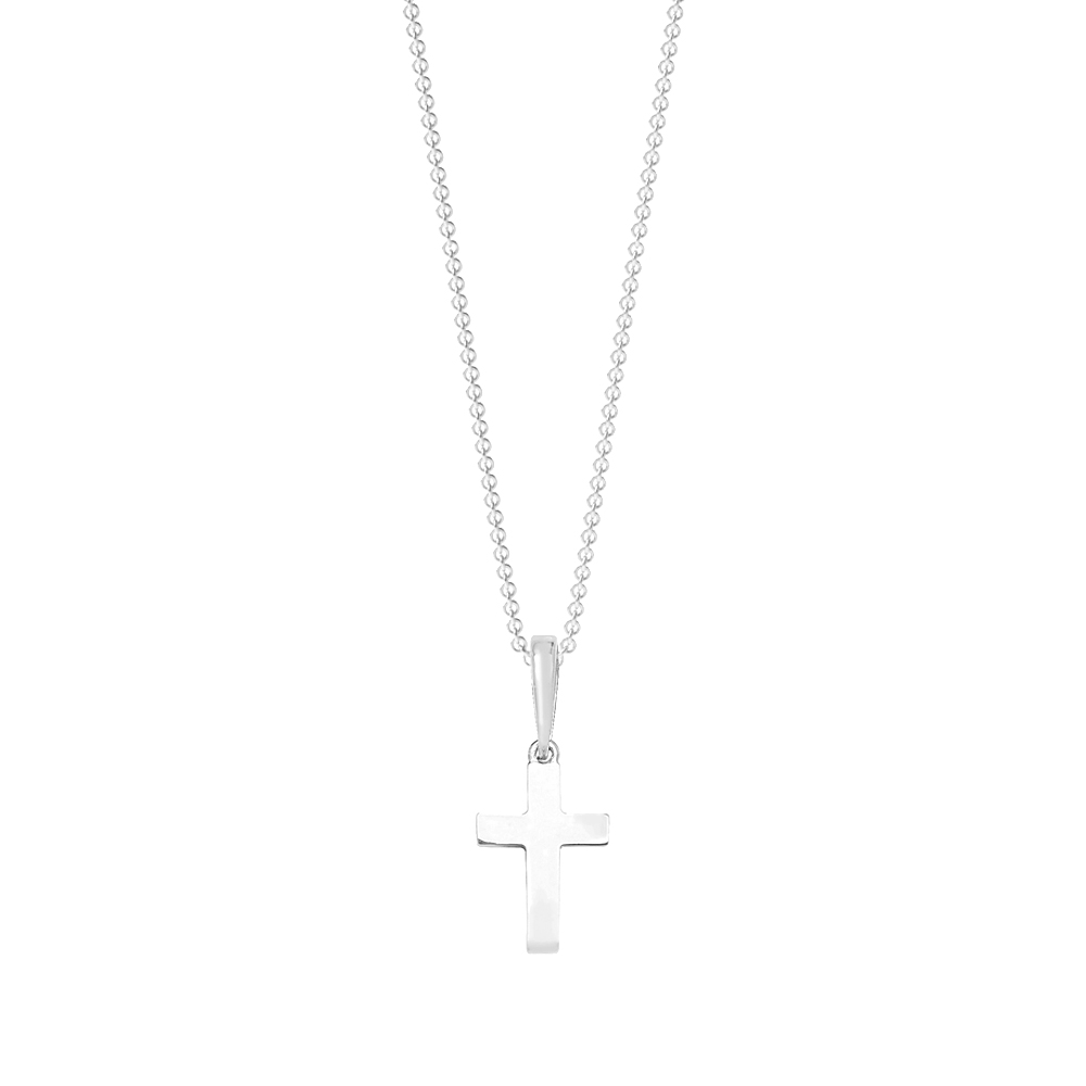 plain metal cross pendant necklace
