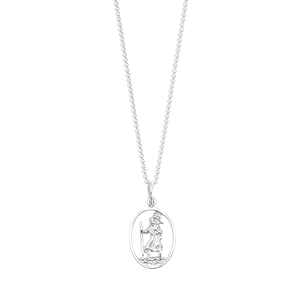 Purchase Plain Metal St Christopher Pendant  - Abelini