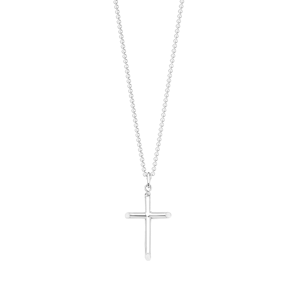 plain metal cross pendant necklace