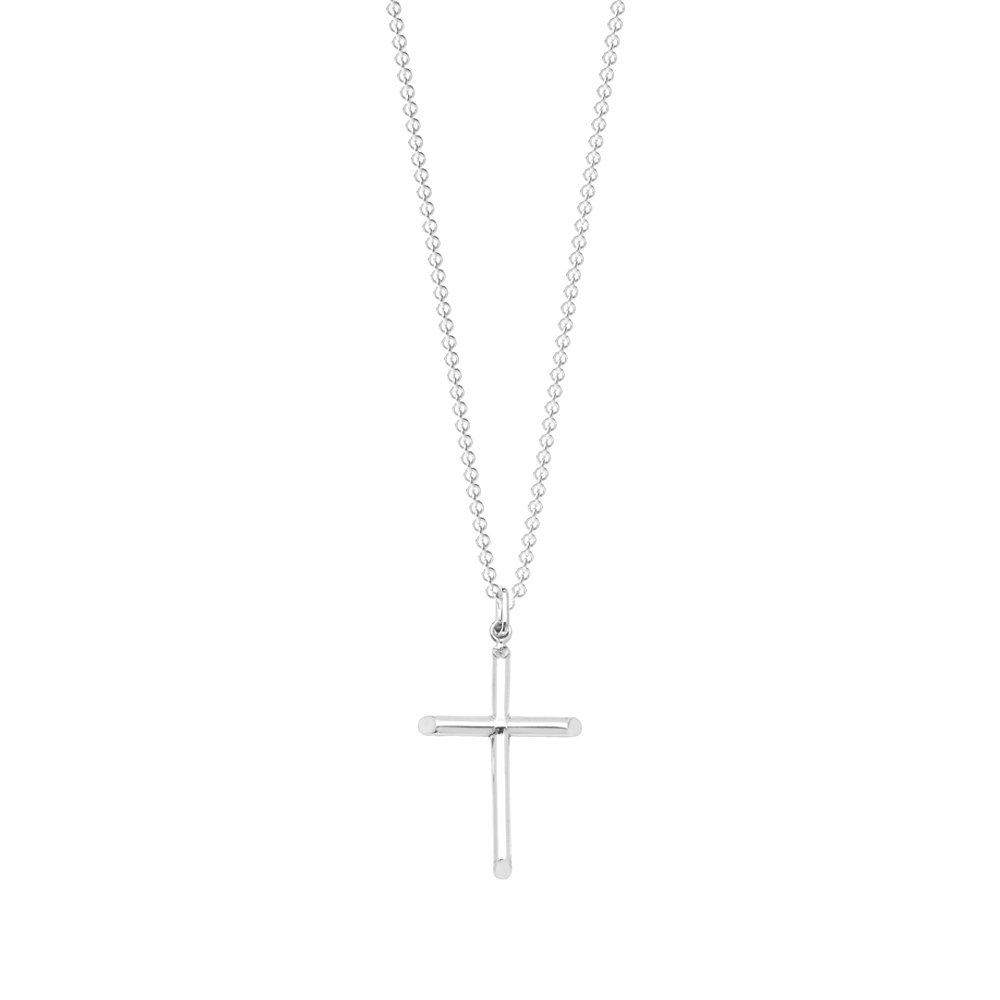 plain metal cross pendant necklace