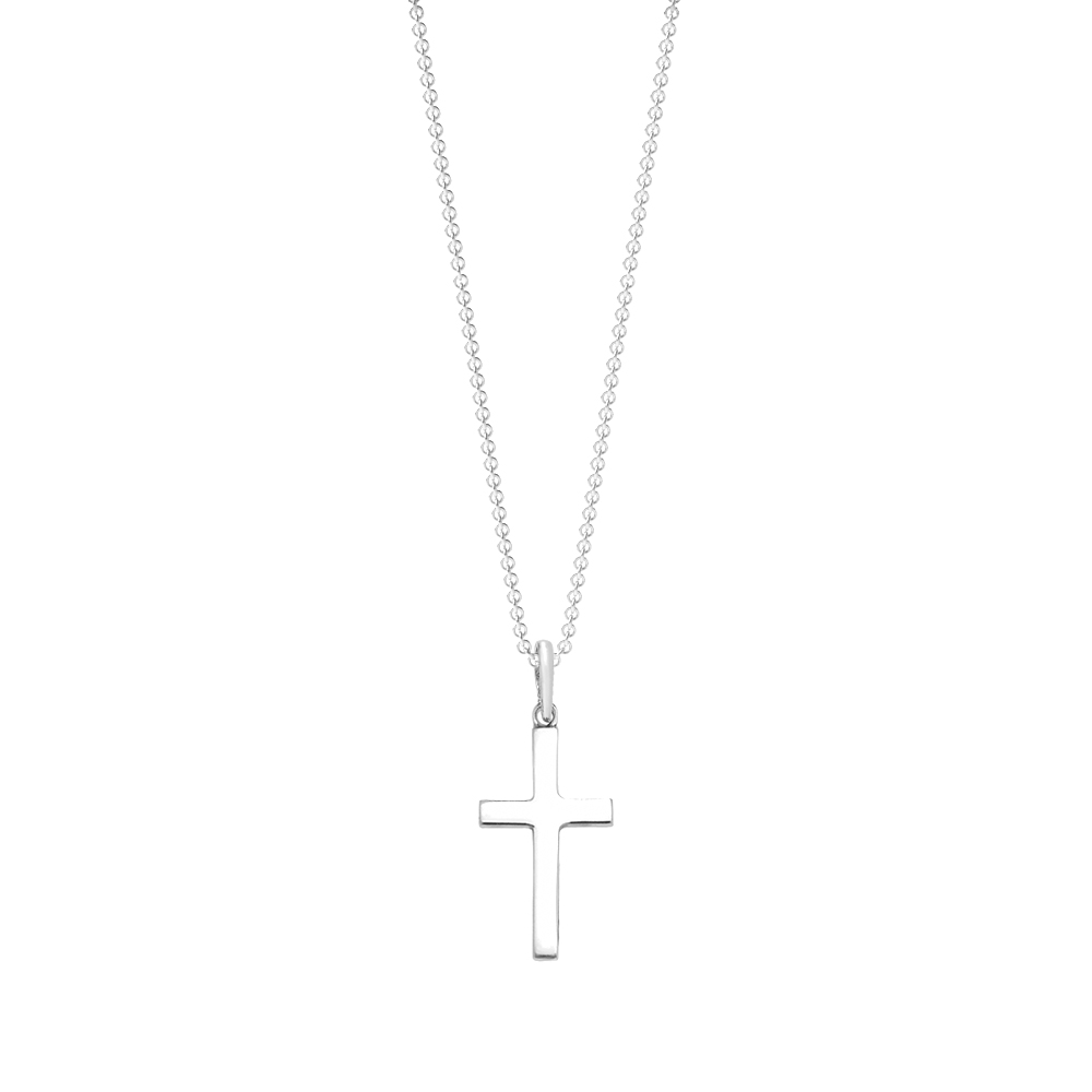 style in occasion with these plain metal cross pendant