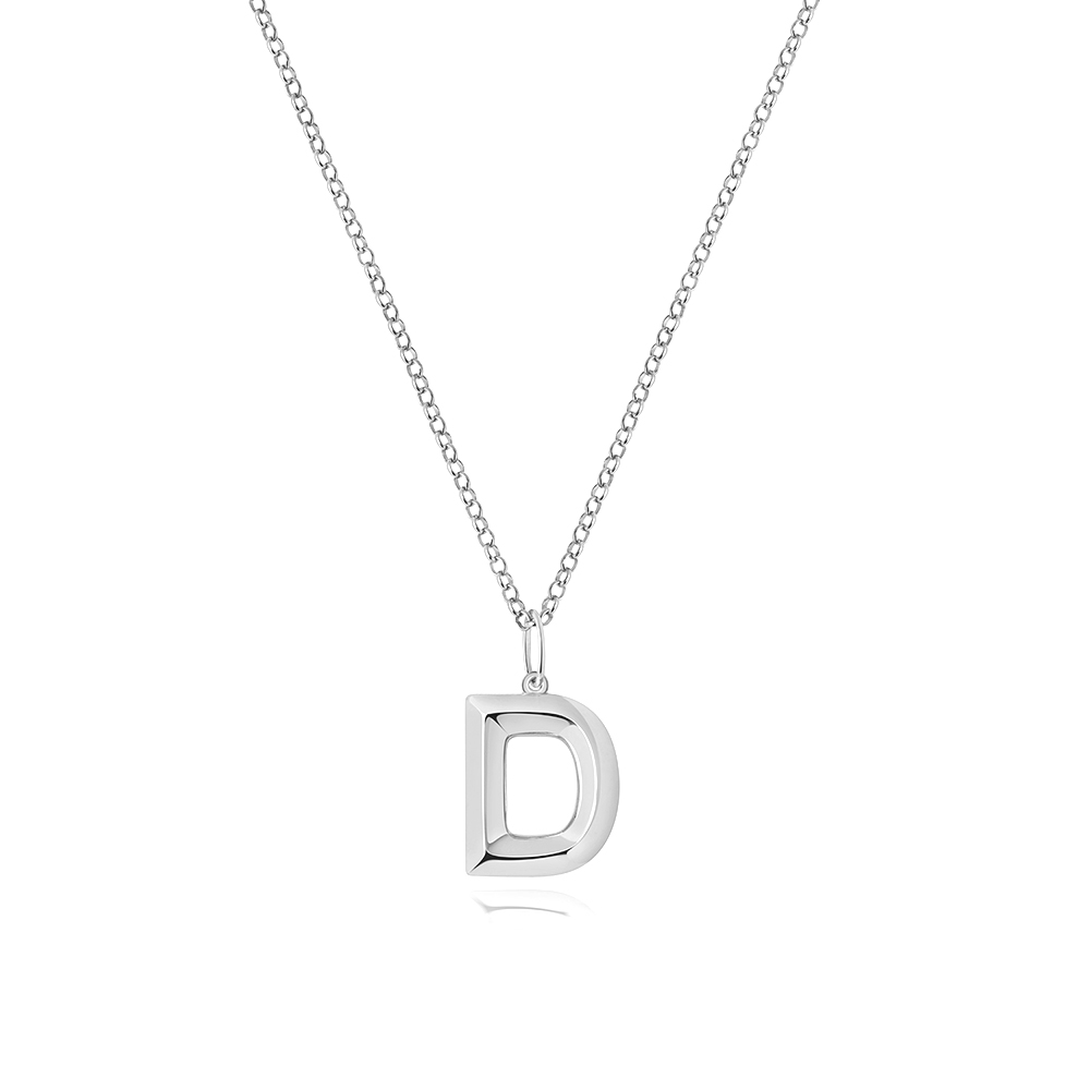 plain metal initial d pendant
