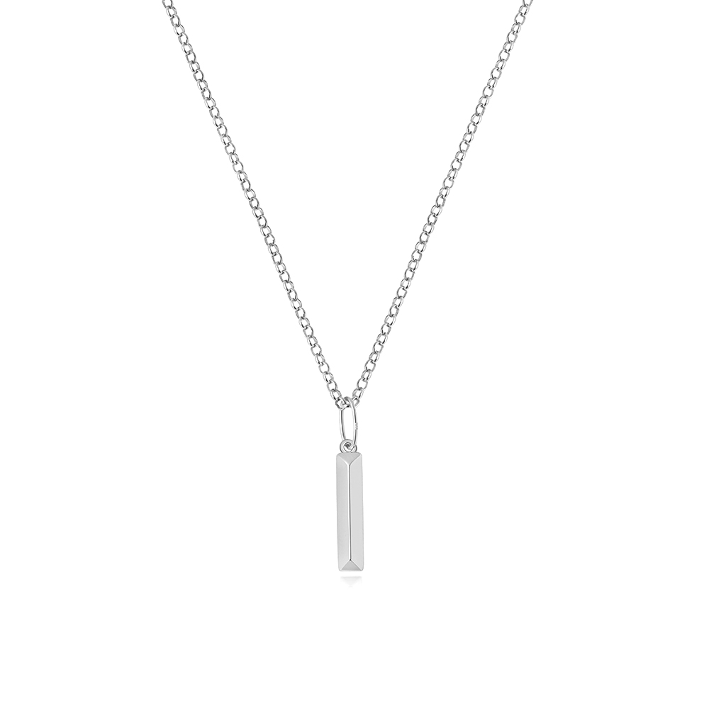 plain metal initial i pendant