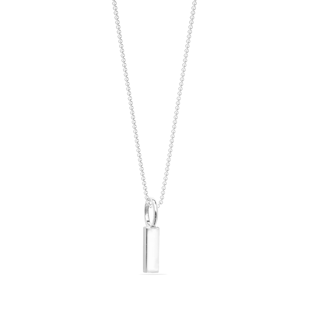 plain metal initial i pendant