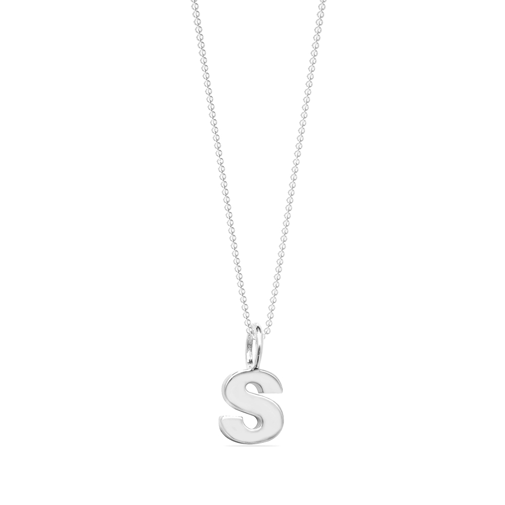 plain metal initial s pendant