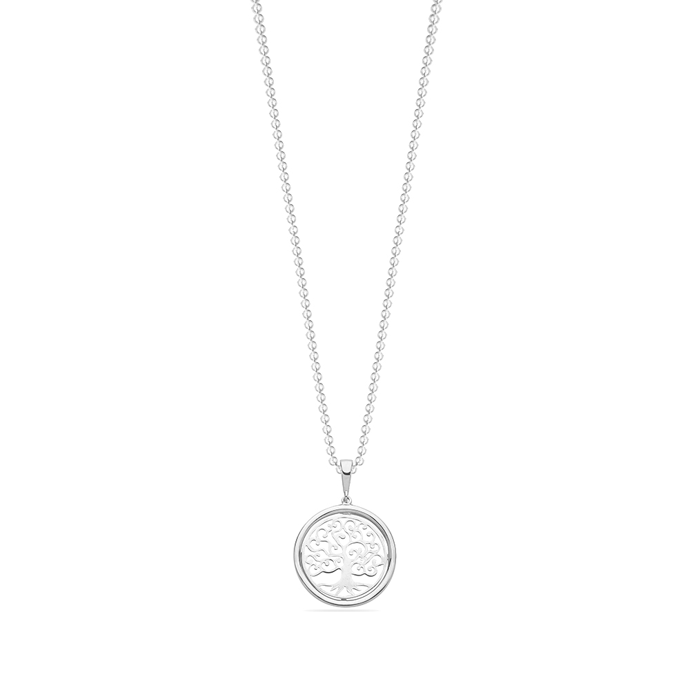 Buy Plain Metal Tree Design Round Shape Pendant  - Abelini