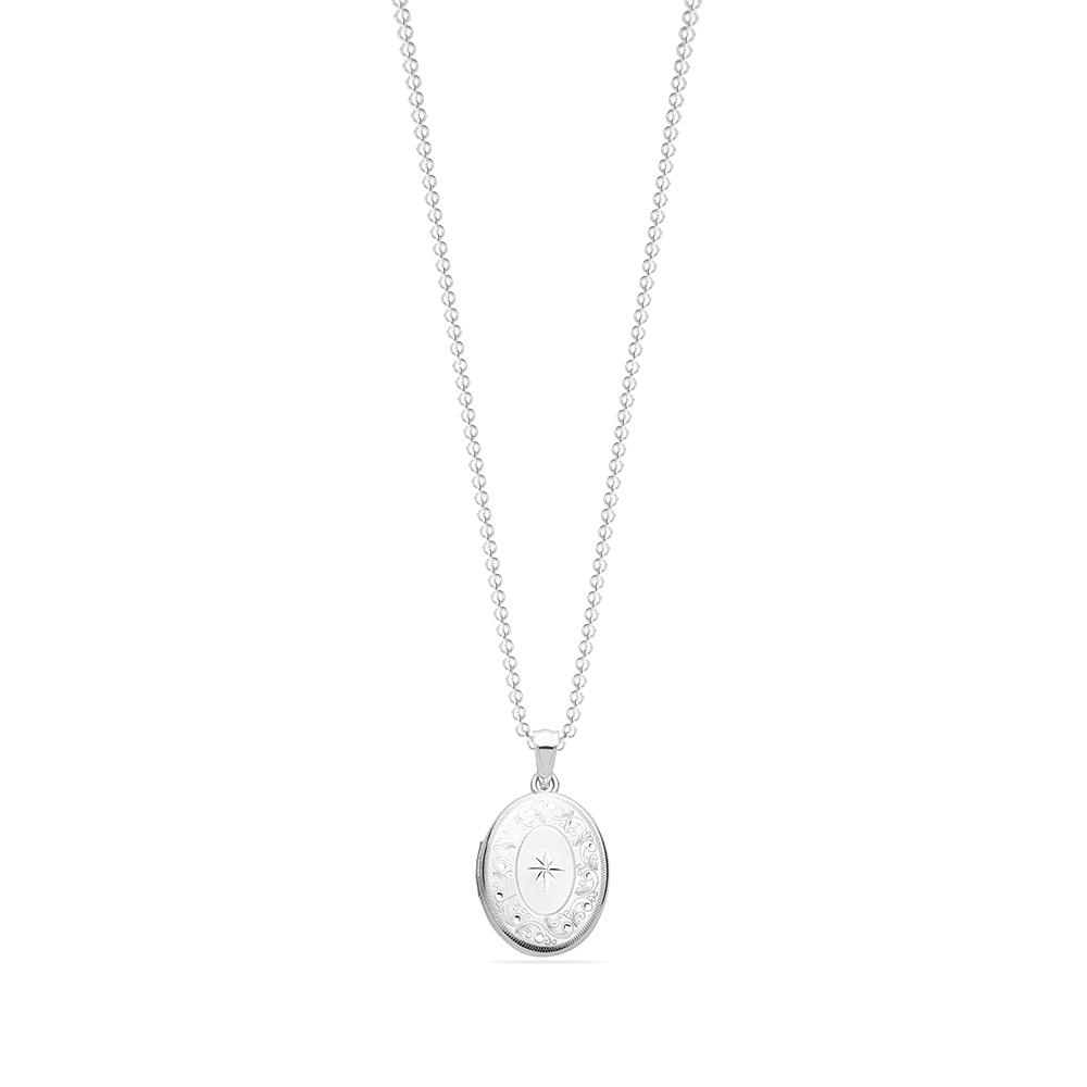 plain metal oval shape pendant