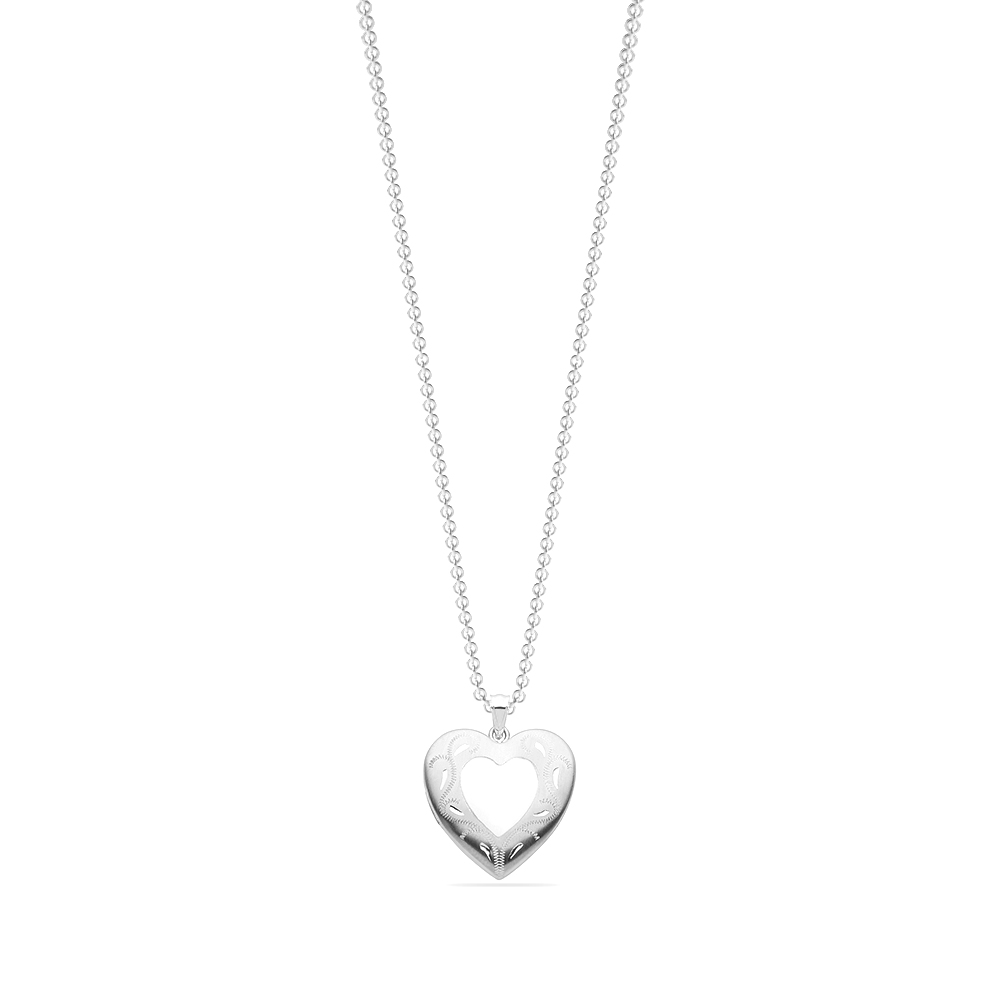 plain metal heart shape pendant