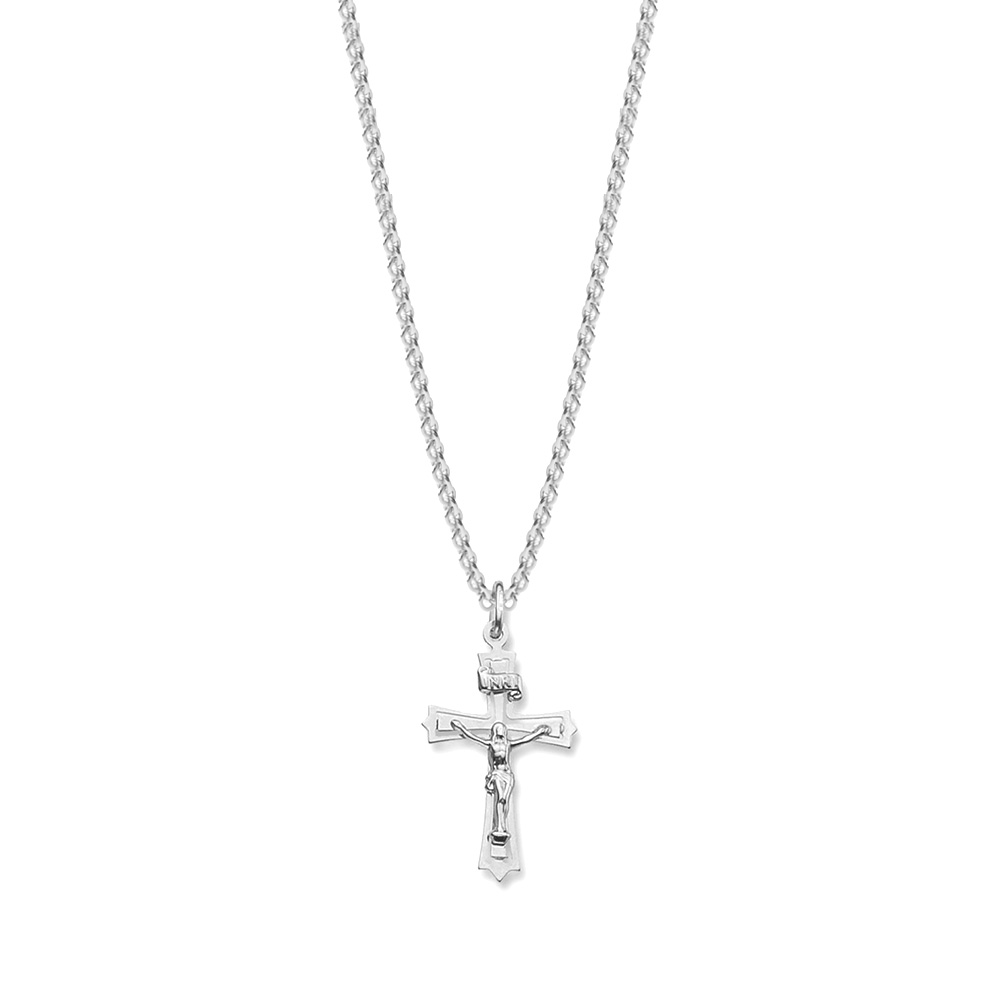 plain metal cross pendant necklace