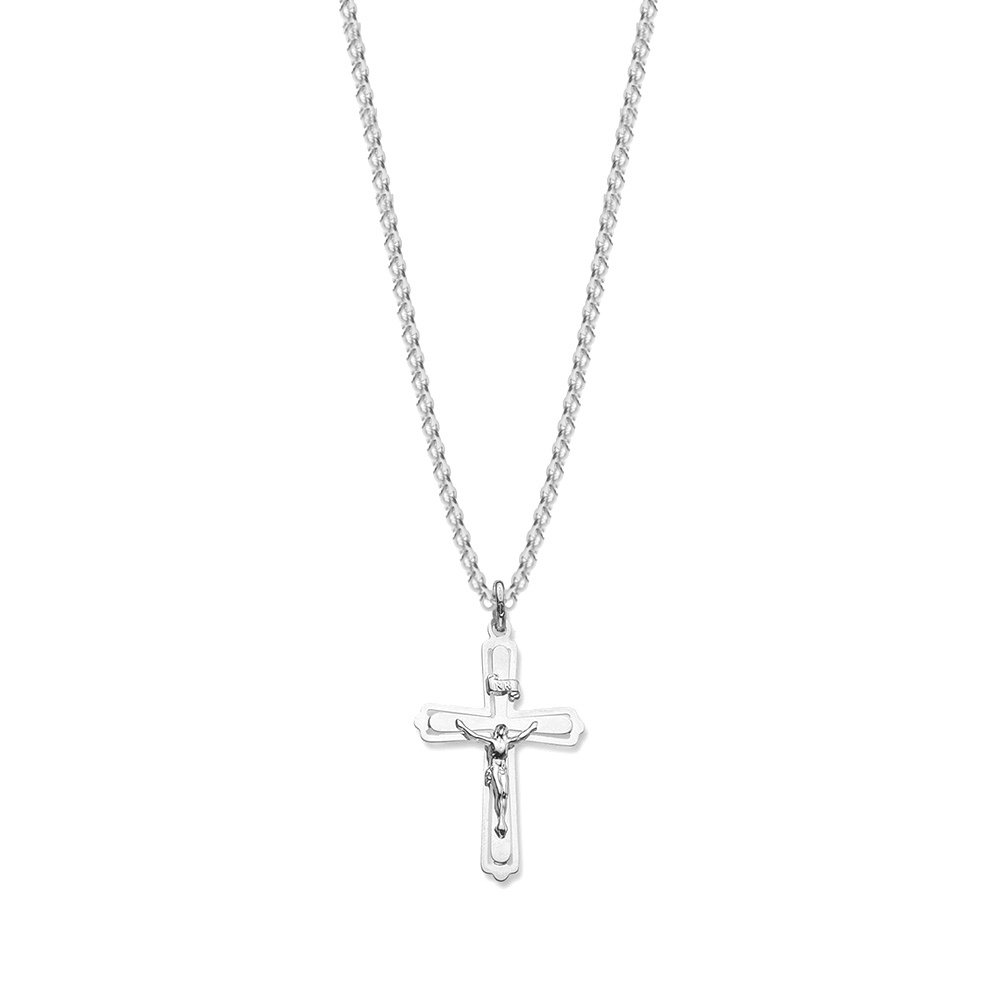 plain metal cross pendant necklace