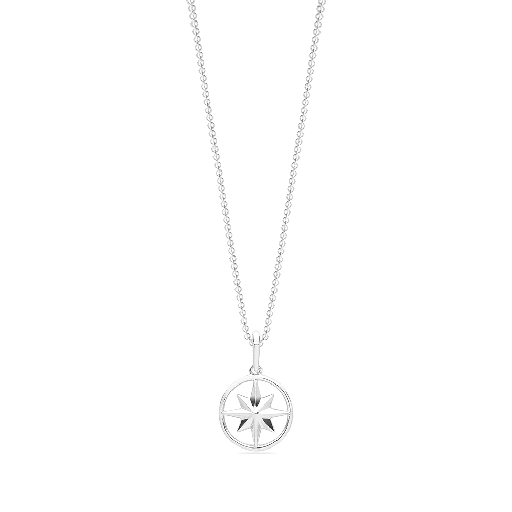Buy Plain Metal Compass Design Pendant Buy Online - Abelini