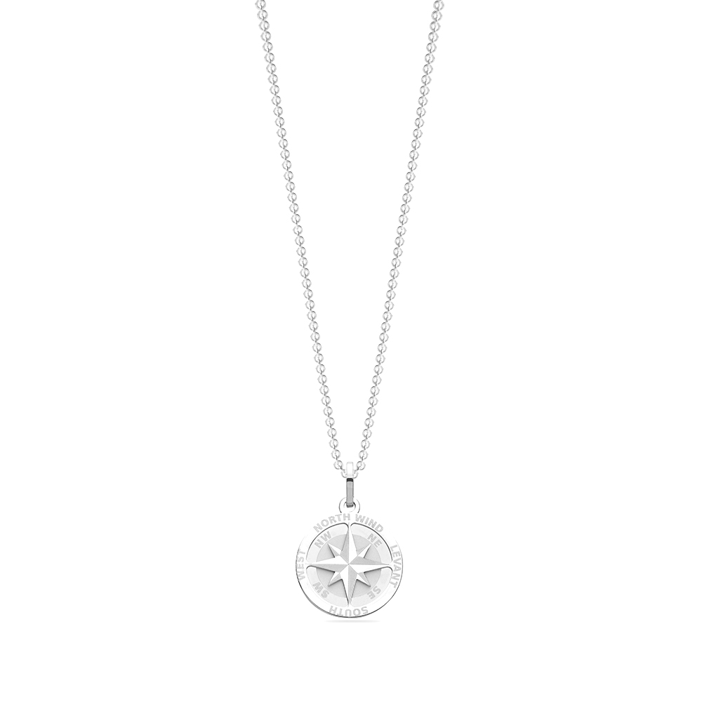 Buy Plain Metal Compass Design Pendant Abelini - Abelini