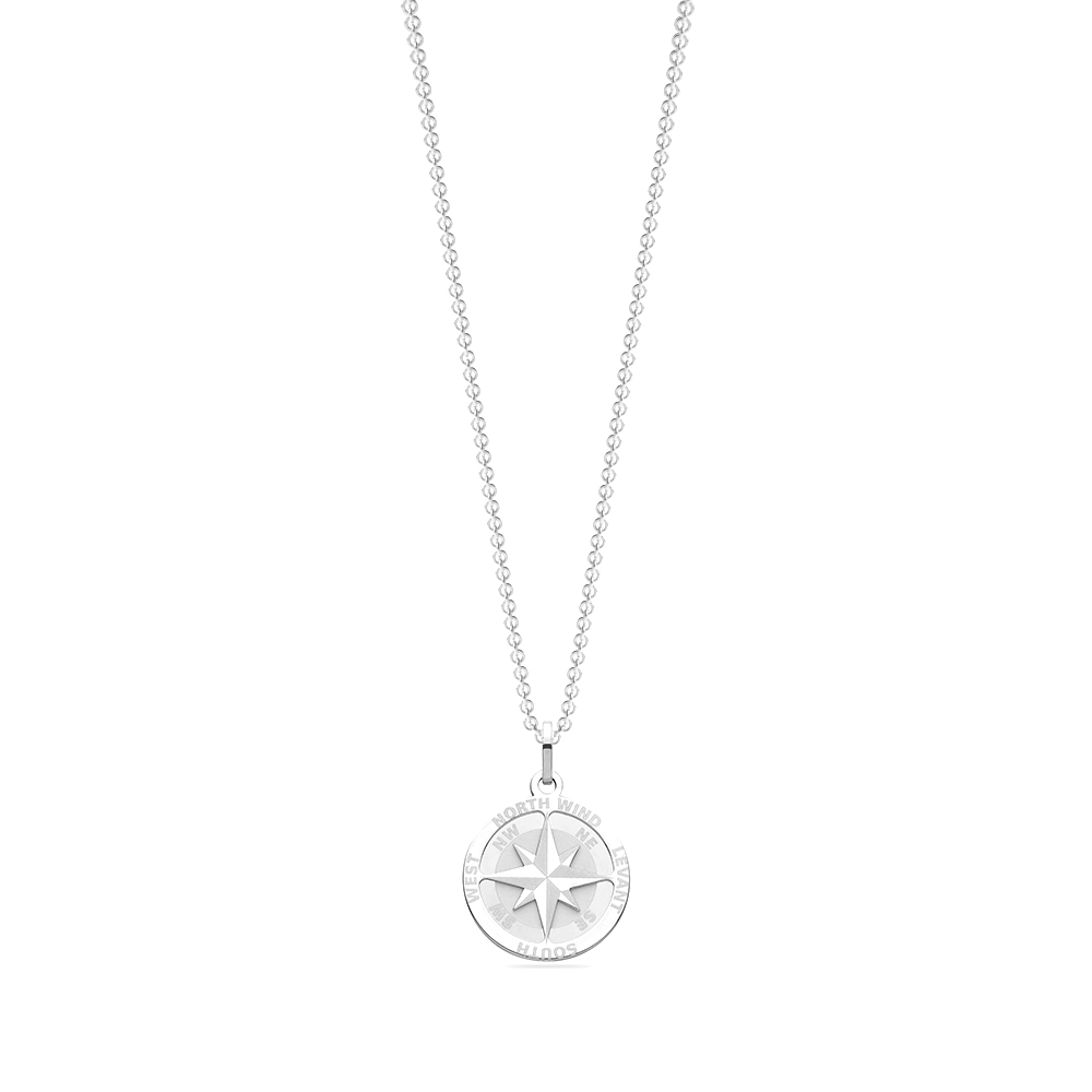 Purchase Plain Metal Compass Design Pendant  - Abelini