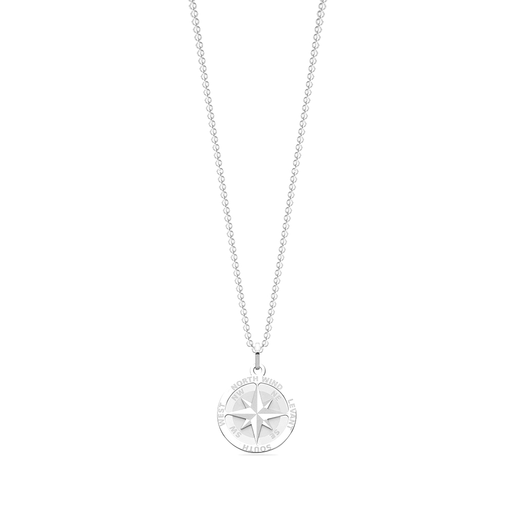Buy Plain Metal Compass Design Pendant Uk - Abelini