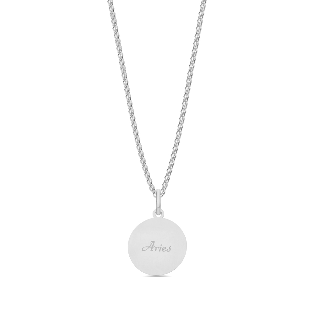 plain metal zodiac constellation aries pendant
