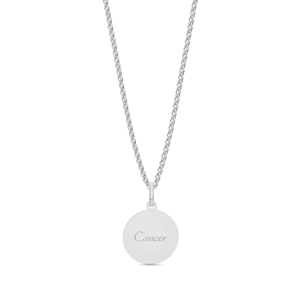 plain metal zodiac constellation cancer pendant