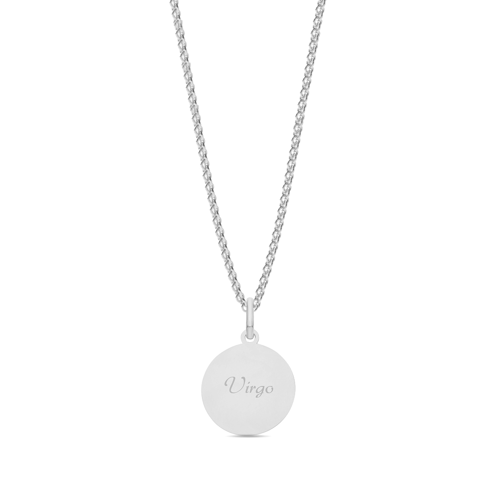 plain metal zodiac constellation virgo pendant