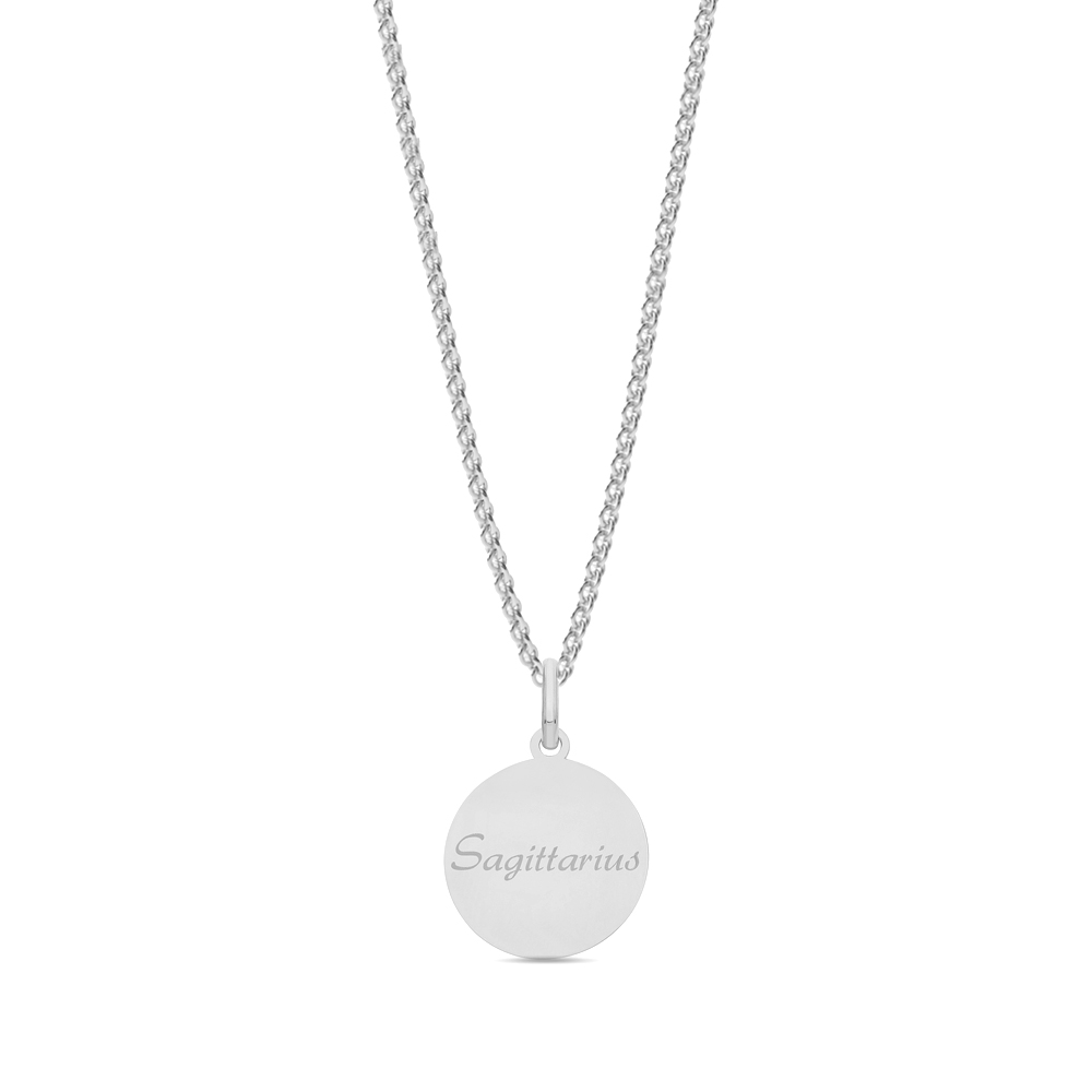 plain metal zodiac constellation sagittarius pendant