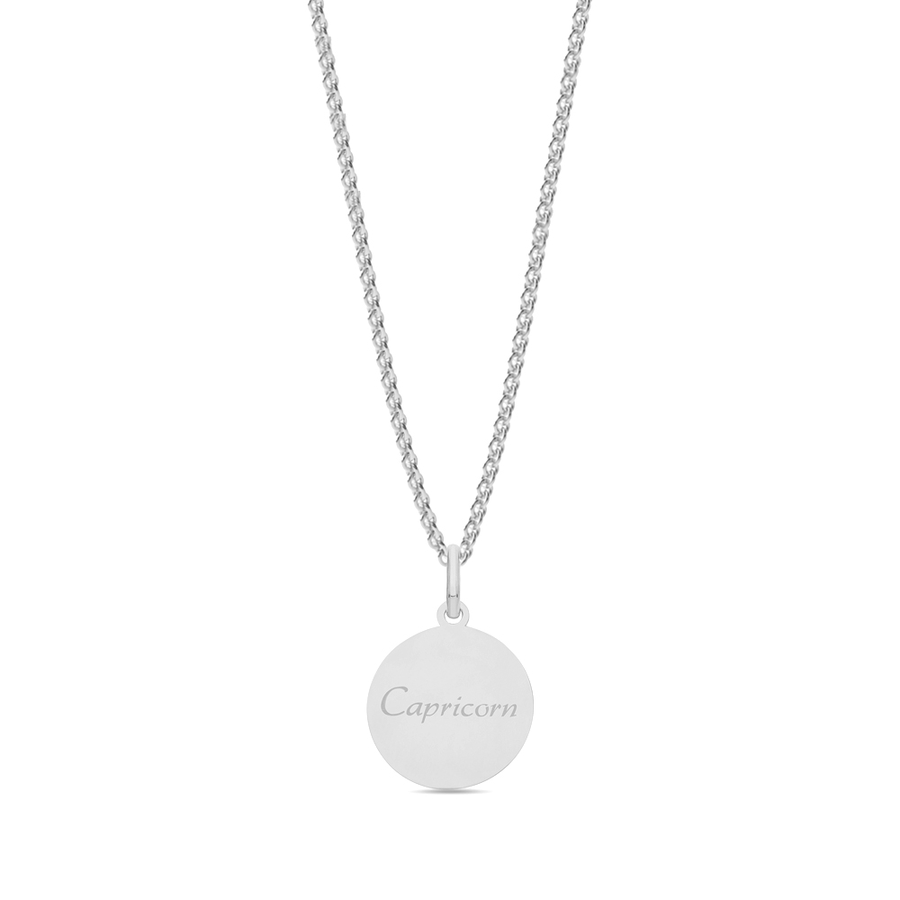 plain metal zodiac constellation capricorn pendant
